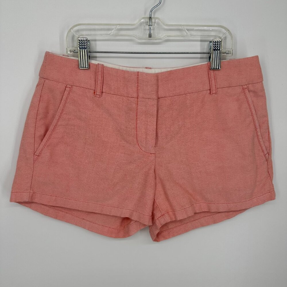 3/$25 J. Crew 3" Oxford Shorts 0‎ Womens Cotton Style A4505 Red